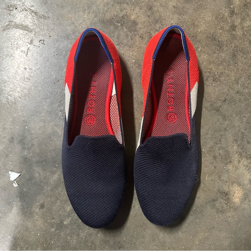 Rothy’s Navy Red White Loafers